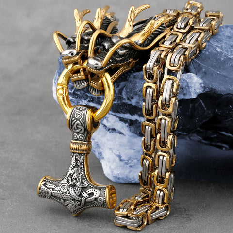 Titanium Steel Pendant Dragon Head Chain