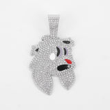 Magic Hat Rabbit Head Pendant Necklace High-grade Cuban Chain