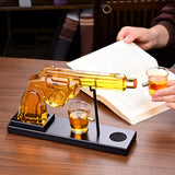 Gifts For  Dad, 10 Oz Whiskey Gun Decanter Set  2 Bullet Glasses
