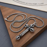 S925 Sterling Silver Vintage Pendant Necklace For Men
