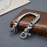 Men's Retro Fashion S925 Sterling Silver Skull Bracelet
