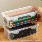 Stationery Storage Box Large Capacity Transparent