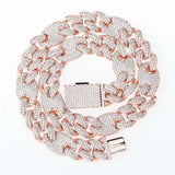 Full Zircon Big Box Necklace