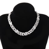 Full Zircon Big Box Necklace