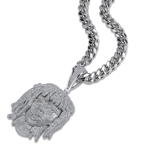 Singer Full Zircon Necklace and Pendant