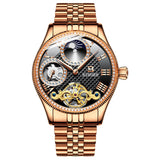 Mechanical Skeleton Waterproof Stainless Steel Watch