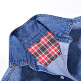 Polocho-Denim Shirt Men Cotton Jeans Shirt