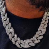 Full Zircon Big Box Necklace