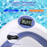1Pc Baby Bath Tub With Thermometer Collapsible Travel Friendly