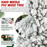 Christmas Tree With 350 Tips Made Of Snow-covered PVC And Sturdy Needle Branches,