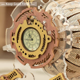 Zodiac Wall Clock 3D Wooden Puzzle Model Assembly