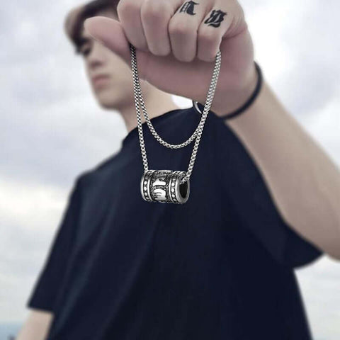 Titanium Steel Men's Necklace Stainless Steel Pendant