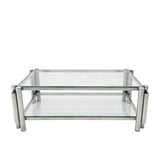 Modern Stainless Steel Coffee Table Set Set Of 3