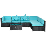 7-Piece Wicker Patio