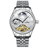 Mechanical Skeleton Waterproof Stainless Steel Watch