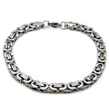 Byzantine titanium steel necklace set
