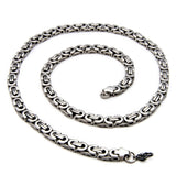 Byzantine titanium steel necklace set