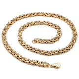 Byzantine titanium steel necklace set