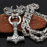 Viking Wolf-shaped Titanium Steel Pendant Necklace