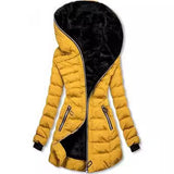 Hooded Warm Fleece Padded Jacket Mid-length