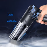 White&Black Wireless Automobile Folding Vacuum Cleaner Hand-held High-power Strong Suction Vacuum Cleaner
