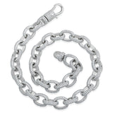 Oval Twisted Big Button Necklace  Zircon