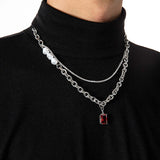 Men's Titanium Steel Layered Necklace