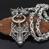 Titanium Steel Pendant Wolf Head Necklace