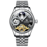 Mechanical Skeleton Waterproof Stainless Steel Watch
