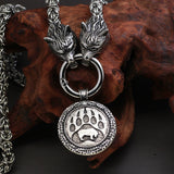 Titanium Steel Pendant Wolf Head Necklace