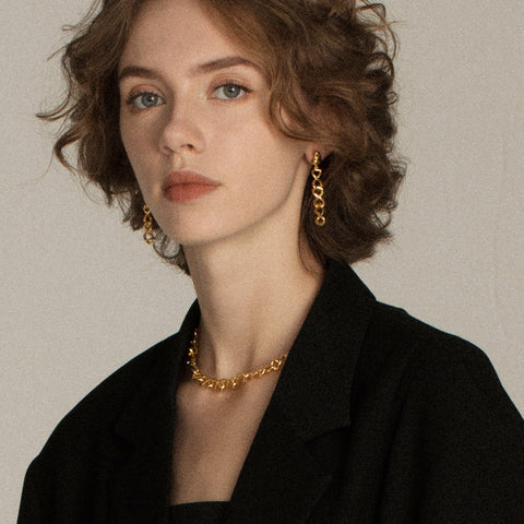 Infinity Symbol Chain Earrings