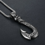 Fish Hook Titanium Steel Pendant