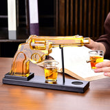 Gifts For  Dad, 10 Oz Whiskey Gun Decanter Set  2 Bullet Glasses