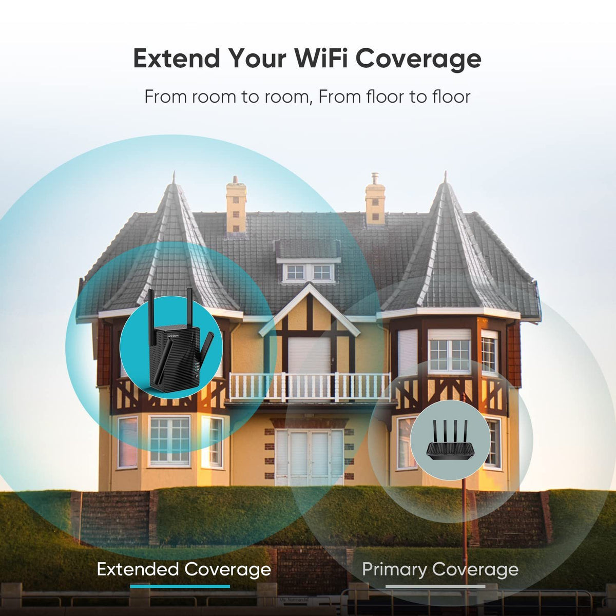 Home WiFi Booster Dual-band Wireless Extension Supports Multiple Devic ...