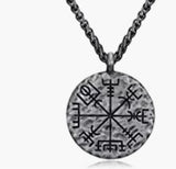 Titanium Steel Men's Retro Viking Myth Pendant Metal Necklace