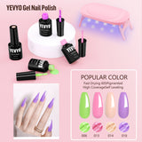 Acrylic Nail Kit With Drill, 4 Colors Gel Polish Beginners