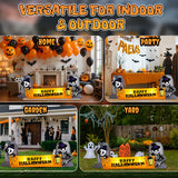 9.6FT Large Halloween Inflatable Decorations Skeleton Tombstone Banner,