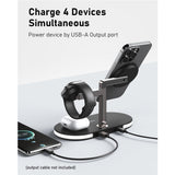 4 In 1 Aluminum Alloy Magnetic Wireless Charger Stand