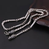 S925 Sterling Silver Men's Classic Vintage Thai Silver Necklace