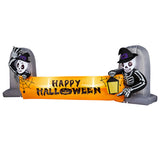 9.6FT Large Halloween Inflatable Decorations Skeleton Tombstone Banner,