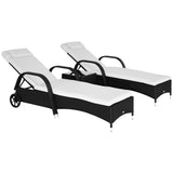 3 Piece Wicker Lounge Chair Set Outdoor Loungers