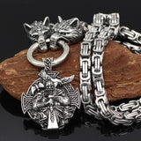 Titanium Steel Pendant Wolf Head Necklace