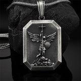 Holy Angel Guardian Tag Necklace