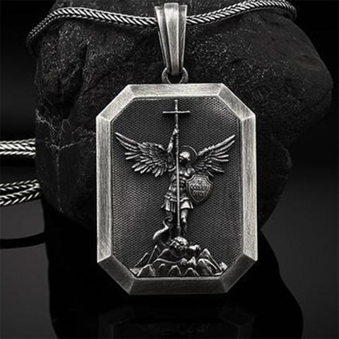 Holy Angel Guardian Tag Necklace
