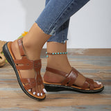 Platform Wedge Velcro Buckle Sandals