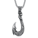 Fish Hook Titanium Steel Pendant