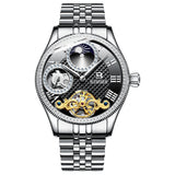 Mechanical Skeleton Waterproof Stainless Steel Watch