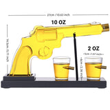 Gifts For  Dad, 10 Oz Whiskey Gun Decanter Set  2 Bullet Glasses