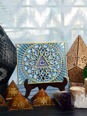 Fatima Hand Mandala Three-dimensional Wooden Decoration