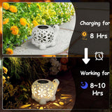 Garden Lawn Decoration Solar Hollow Turtle Resin Crafts
